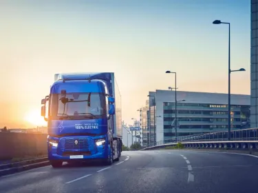 E-tech truck on the road