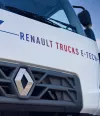 zoom on the logo on a Renault Trucks E-Tech D