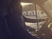Driver in a Renault Trucks Master E-Tech 