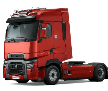 T High picture taken from the inside of the truck